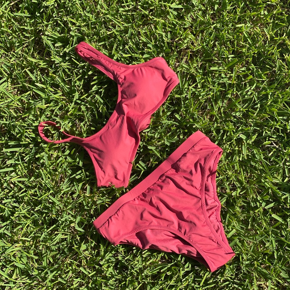 Maroon-Pink Bikini